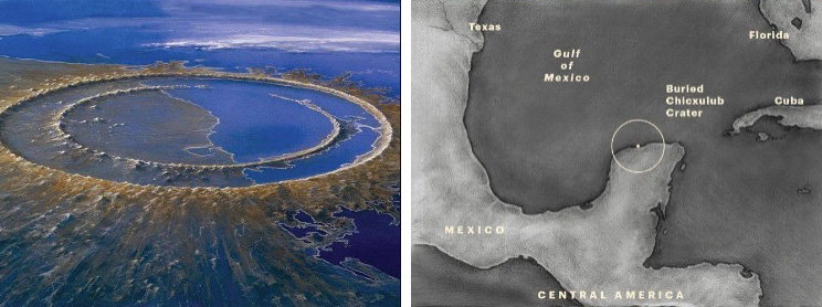 Chicxulub Crater in the Yucatan. 